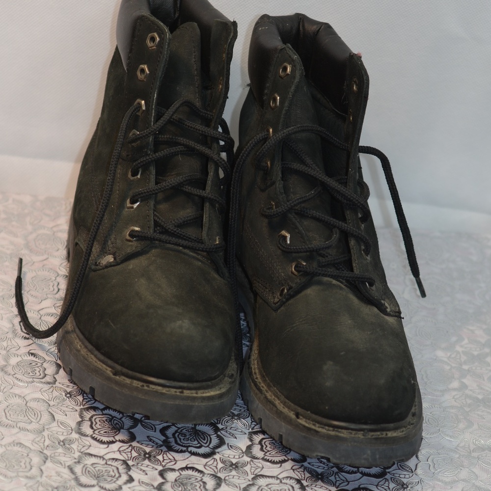 COLORADO Insulated  Black Hard toed Boots Black Leather Mens 8